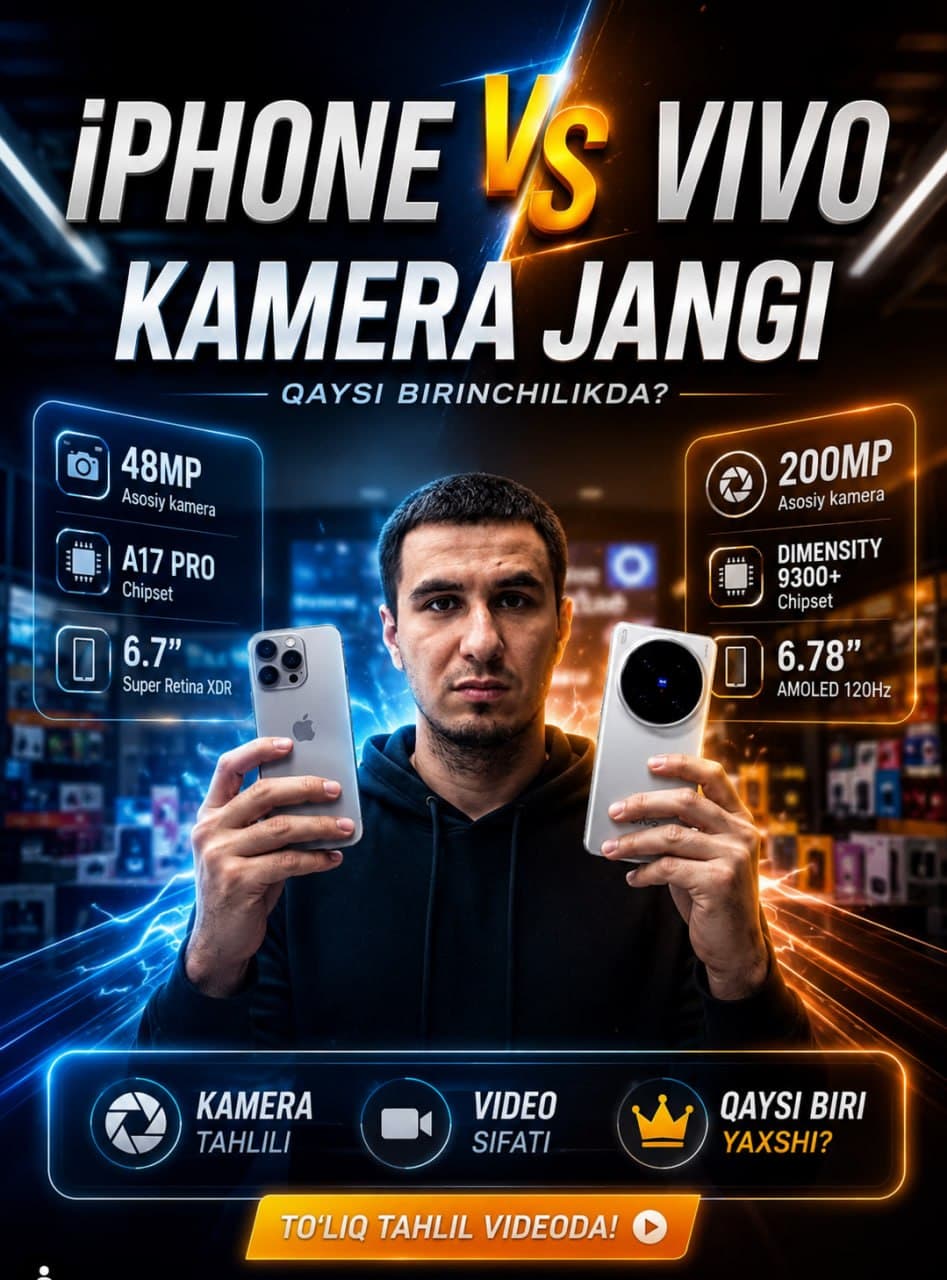 iPhone vs Vivo — kamera jangi poster